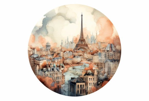 Download Paris Circular Painting - Premium Bundle