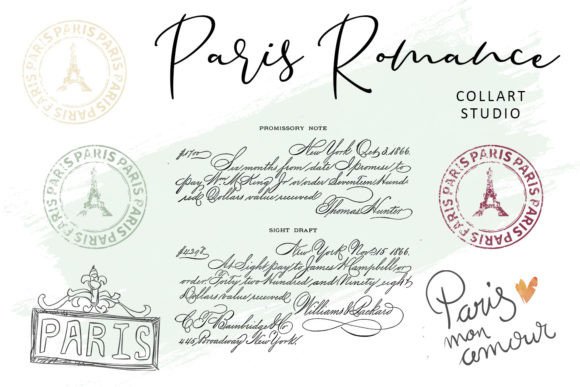 Download Paris Romance, French Style Clipart Set - Paris Collection